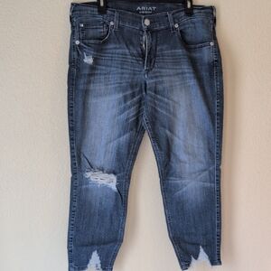 Ariat Women's Ankle Cropped Distressed Denim